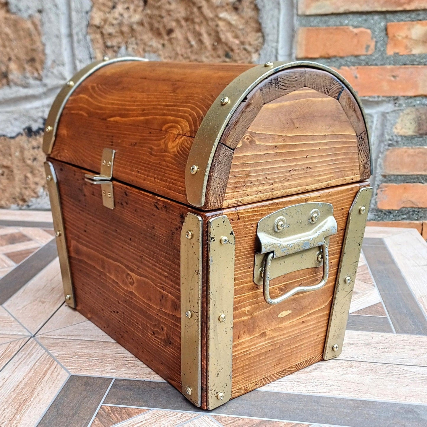 Reclaimed wood chest with tray - Doreali Studio Roma