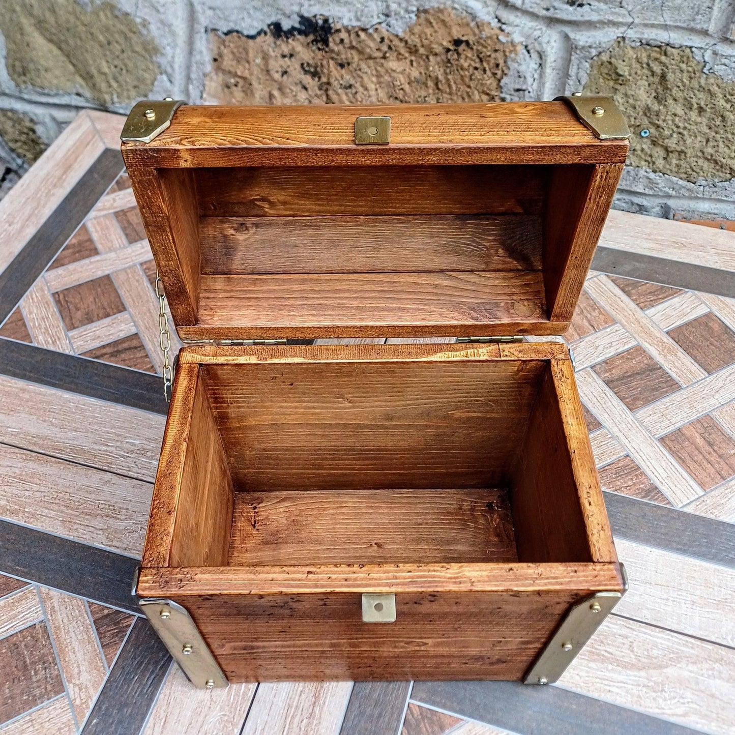 Reclaimed wood chest with tray - Doreali Studio Roma