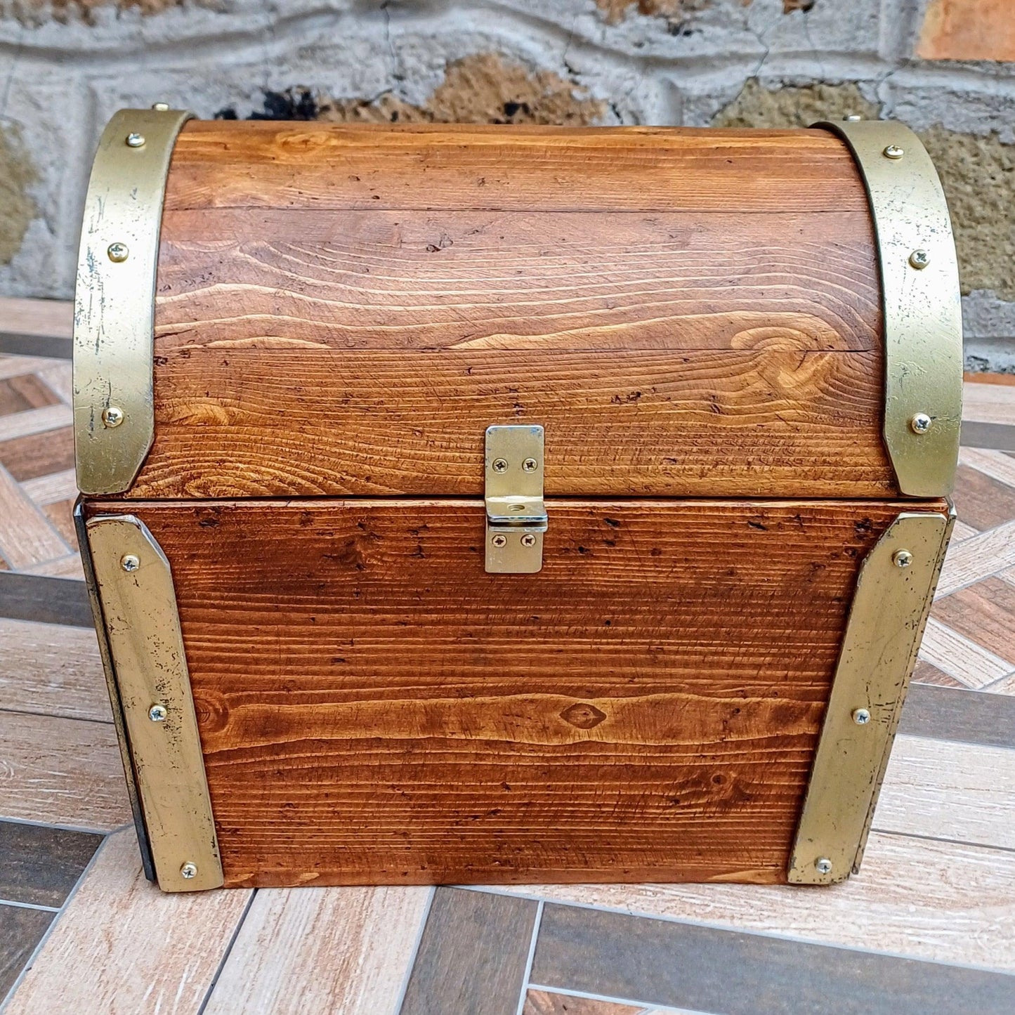 Reclaimed wood chest with tray - Doreali Studio Roma