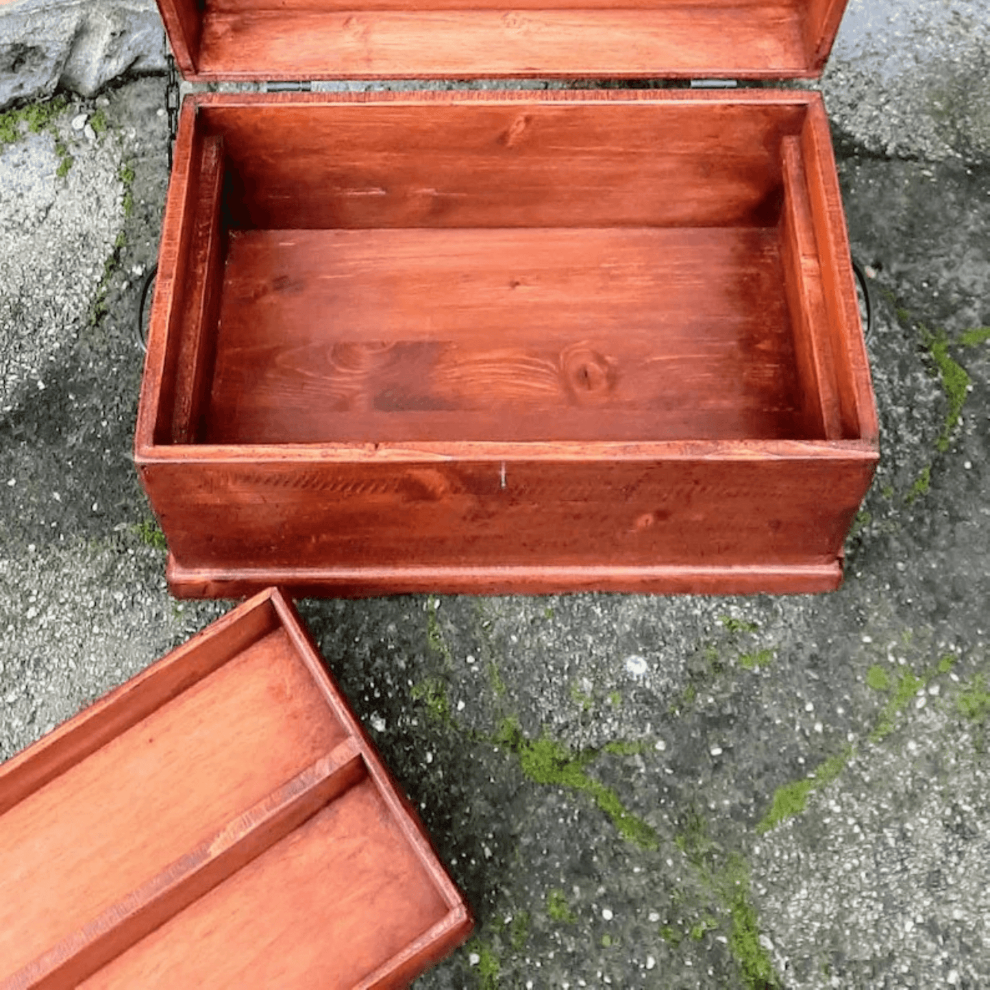 Reclaimed Wood Chest (with tray and secret compartment) - Doreali Studio Roma