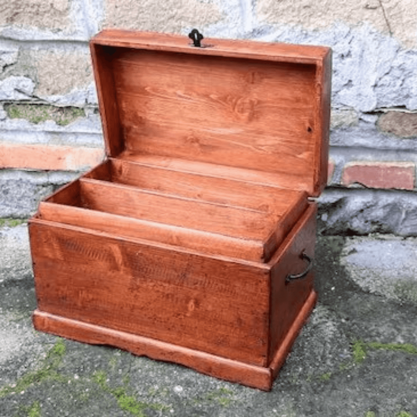 Reclaimed Wood Chest (with tray and secret compartment) - Doreali Studio Roma