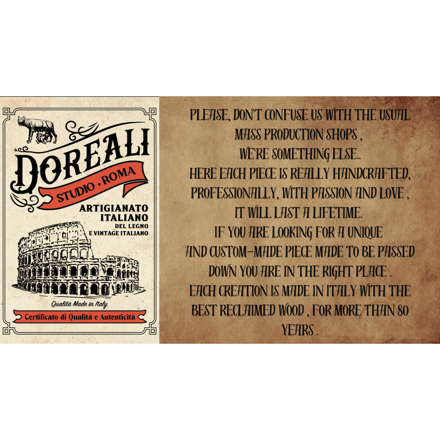 Wooden Keepsake Box chest - Doreali Studio Roma