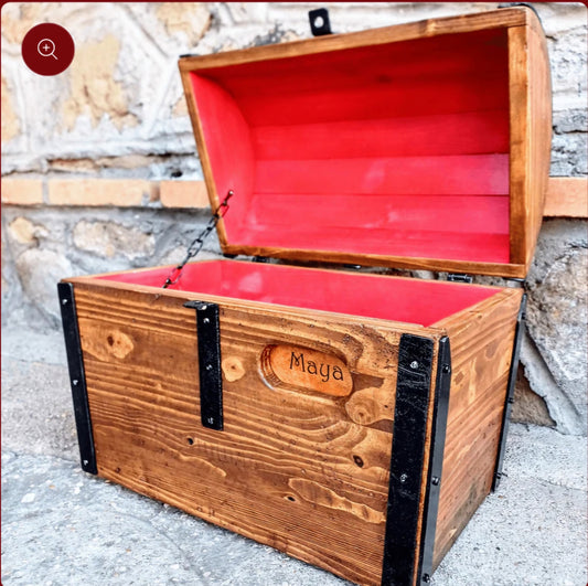 Personalized wood chest