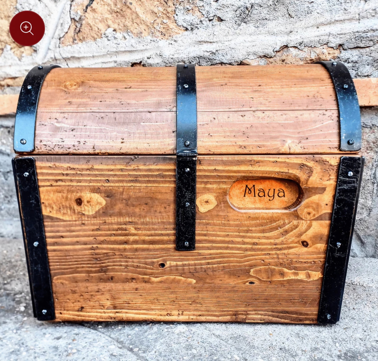 Personalized wood chest